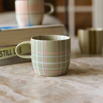 Robert Gordon | Cat's Pyjamas | Mug | Sage + Blush Check
